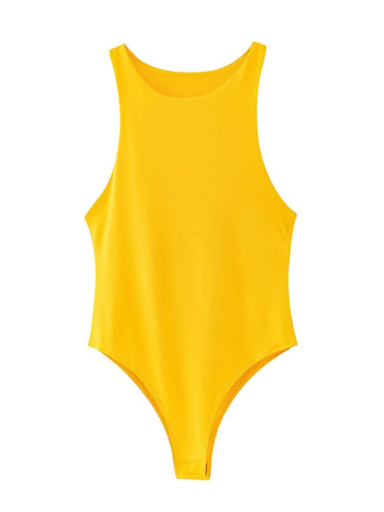 letní pevné sexy bodycon dámské body 8 barev zelené slim