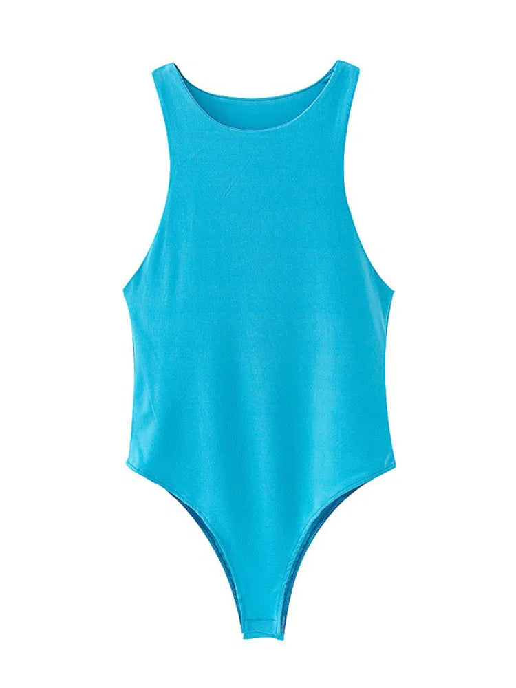 letní pevné sexy bodycon dámské body 8 barev zelené slim