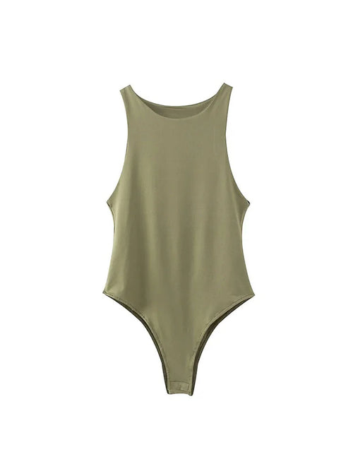 letní pevné sexy bodycon dámské body 8 barev zelené slim