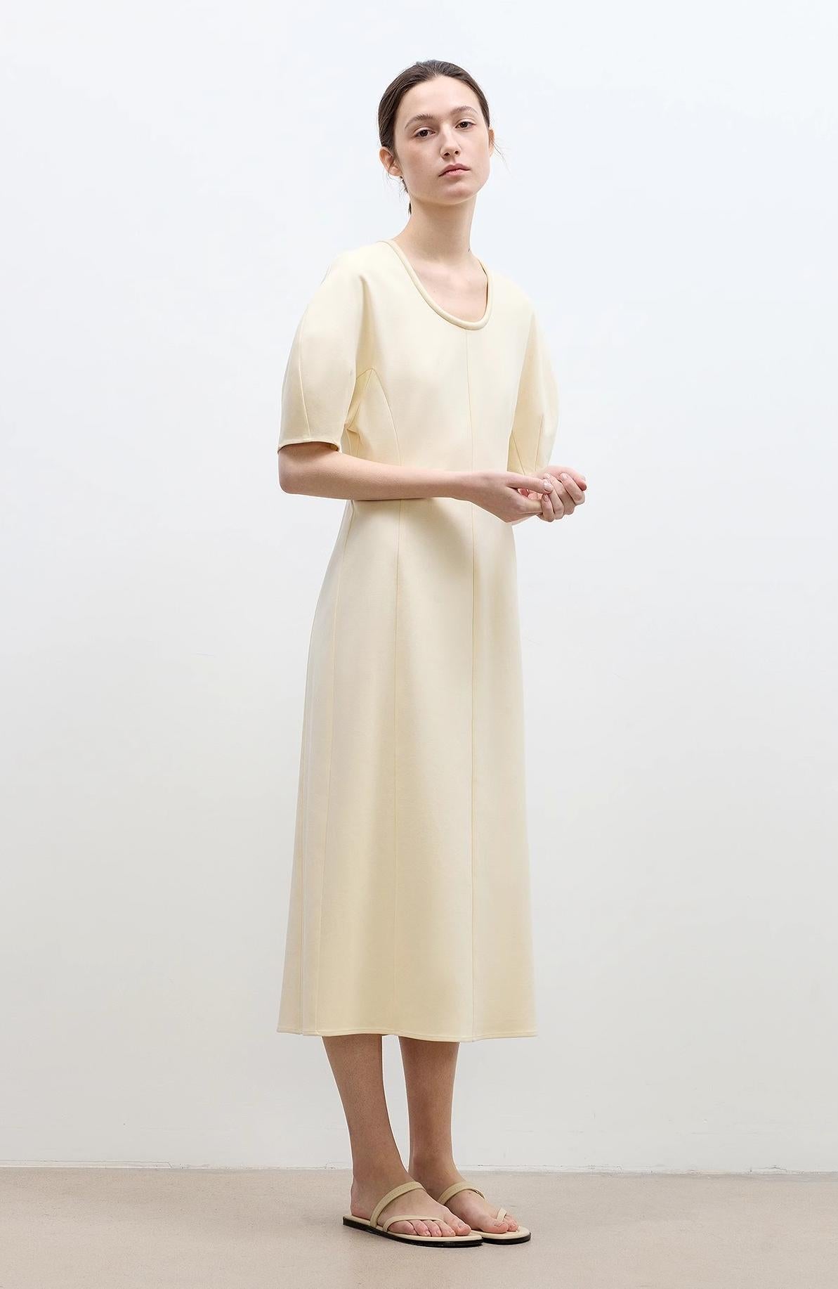 Minimalist Cotton Midi Dress