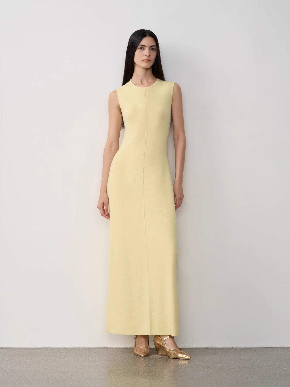 Merino Wool Blend Maxi Dress