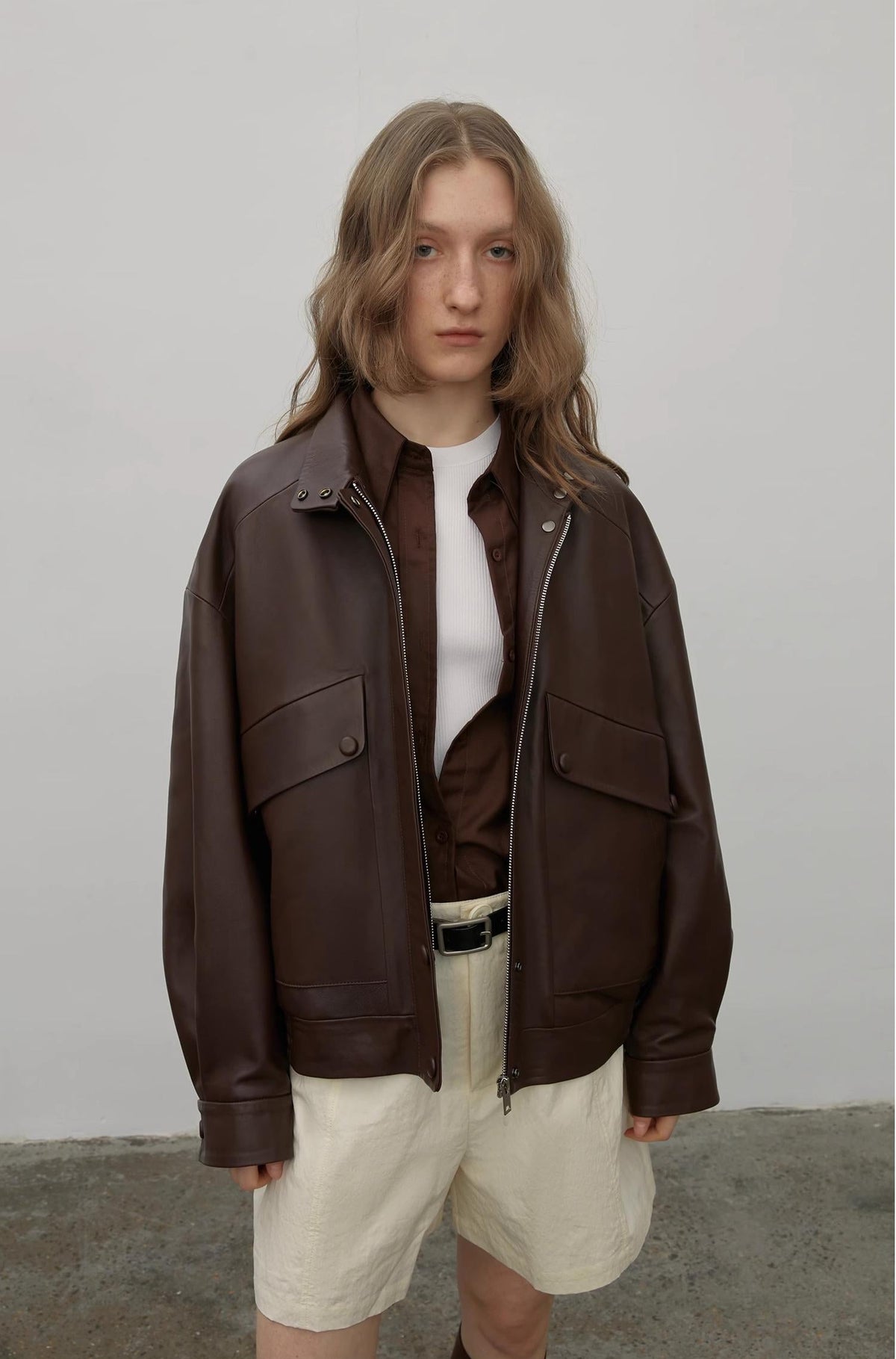 Oversized New Zealand Sheepskin Leather Jacket