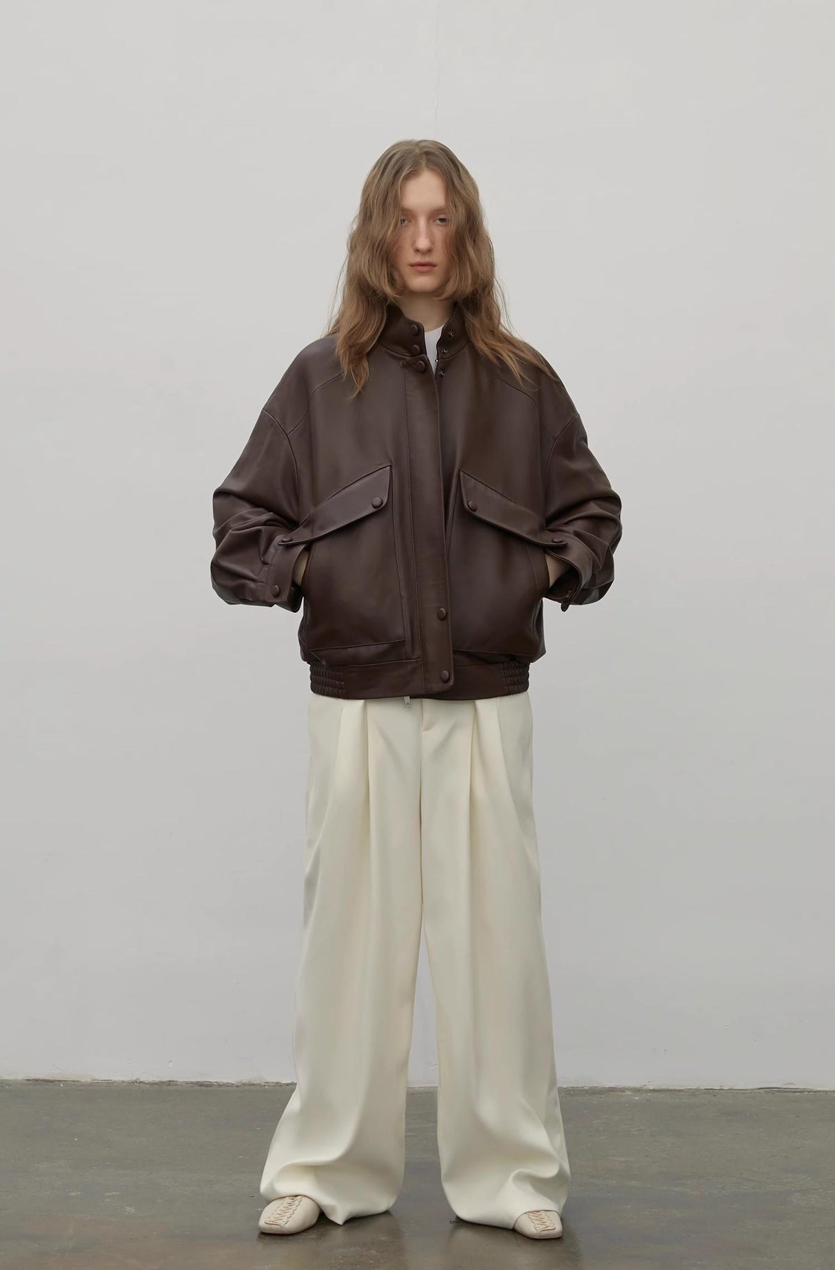 Oversized New Zealand Sheepskin Leather Jacket