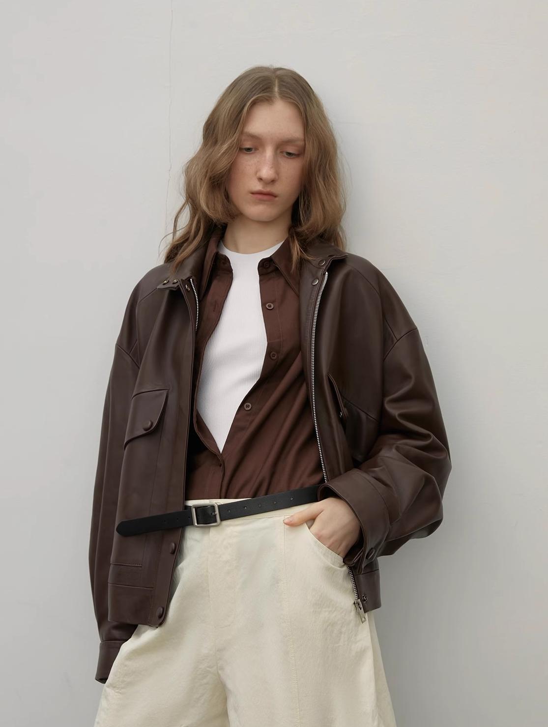Oversized New Zealand Sheepskin Leather Jacket