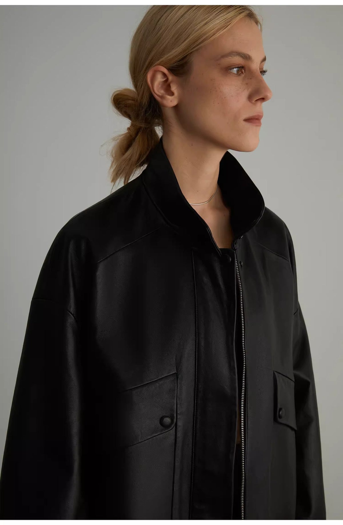 Oversized New Zealand Sheepskin Leather Jacket