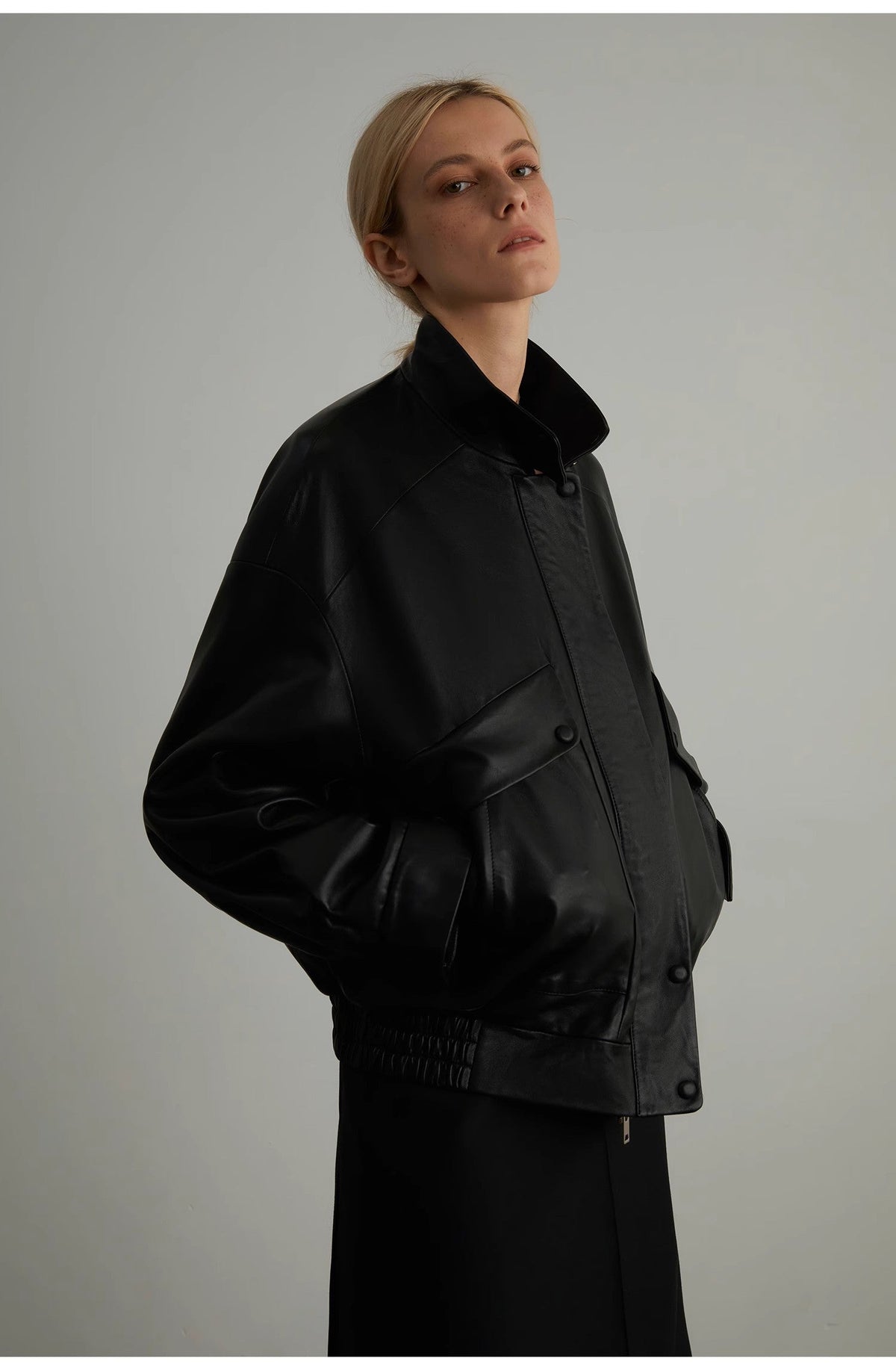 Oversized New Zealand Sheepskin Leather Jacket