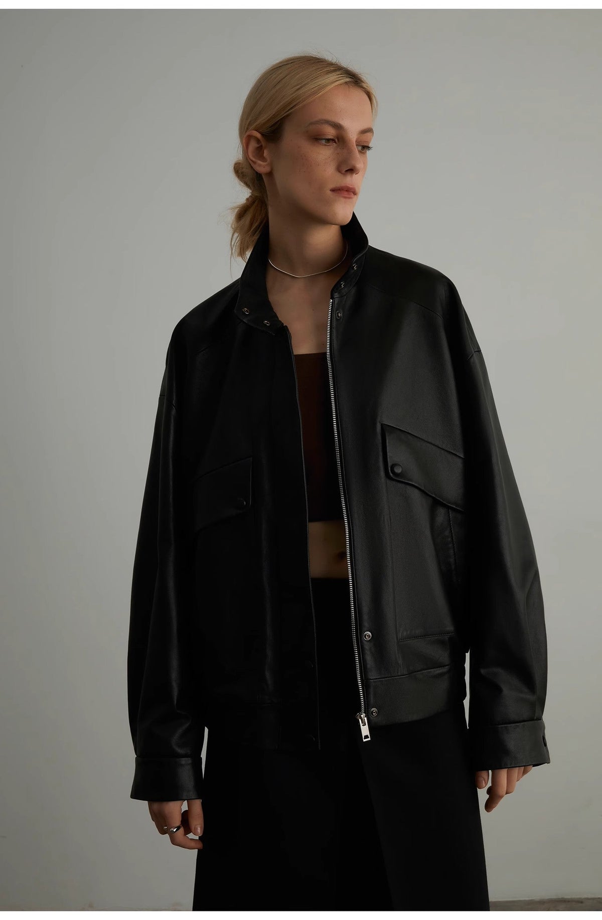 Oversized New Zealand Sheepskin Leather Jacket