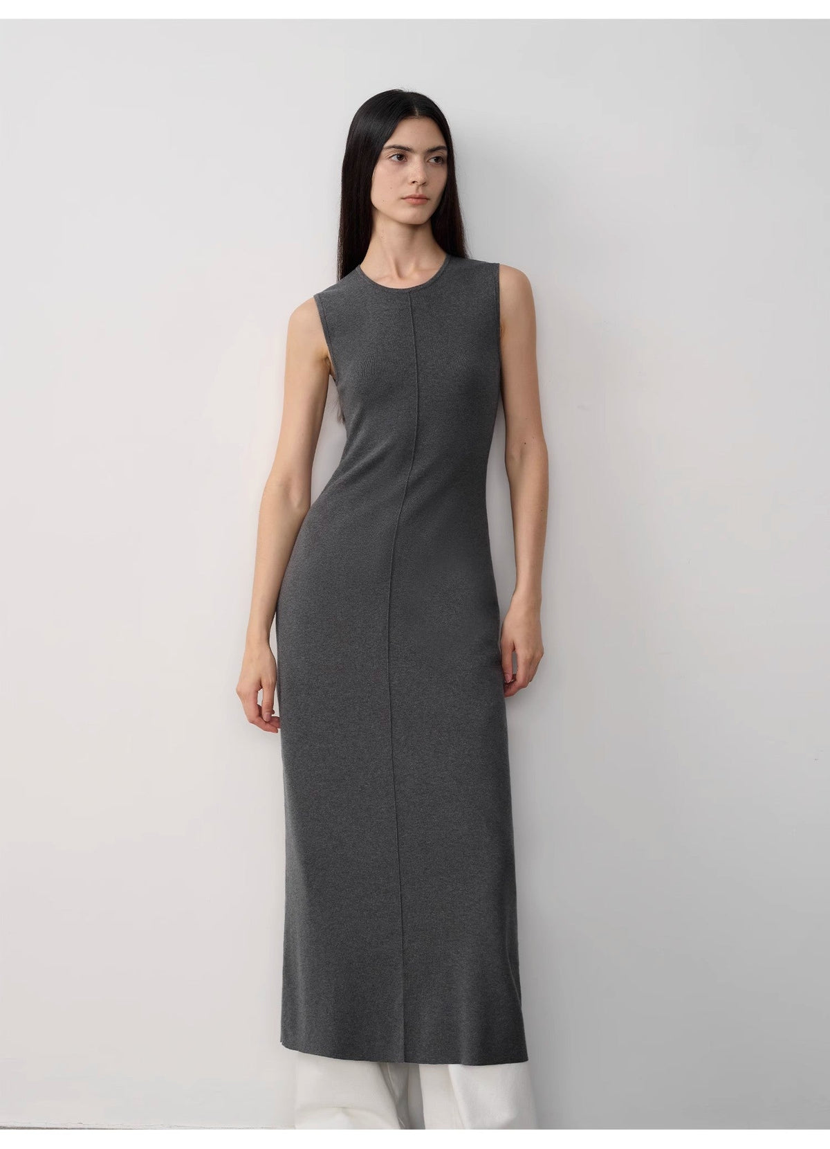 Merino Wool Blend Maxi Dress