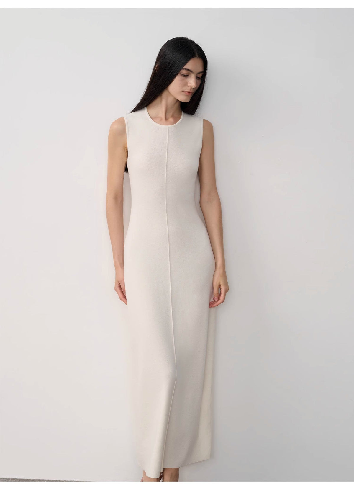 Merino Wool Blend Maxi Dress