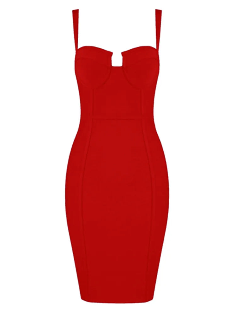 Sexy Mini Bodycon Dress with Spaghetti Straps