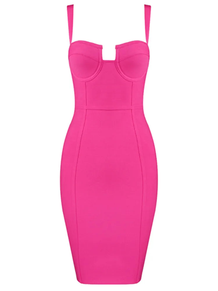 Sexy Mini Bodycon Dress with Spaghetti Straps