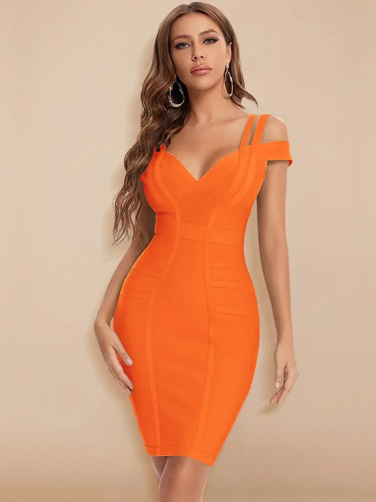 Elegant Fitted Strap Dress