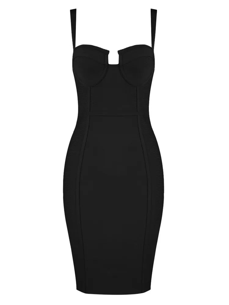 Sexy Mini Bodycon Dress with Spaghetti Straps