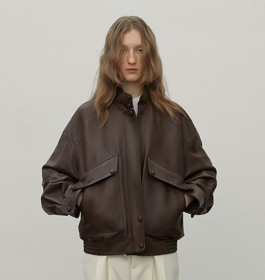 Oversized New Zealand Sheepskin Leather Jacket