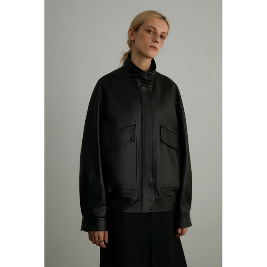 Oversized New Zealand Sheepskin Leather Jacket