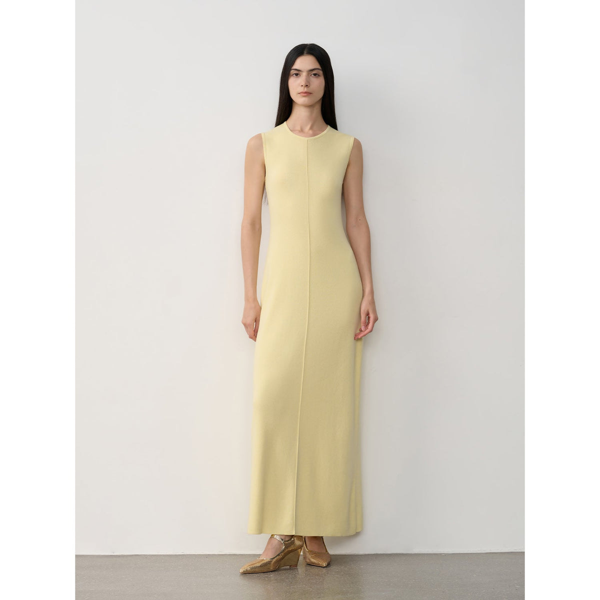 Merino Wool Blend Maxi Dress