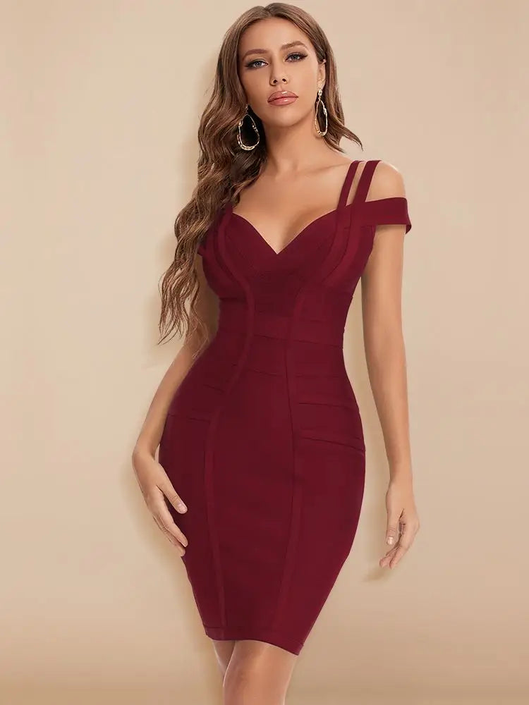 Elegant Fitted Strap Dress